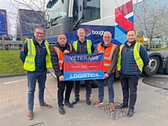 Veterans into Logistics Founder, Darren Wright and General Manager, John Harker MBE meeting the team from Boughey Distribution Ltd